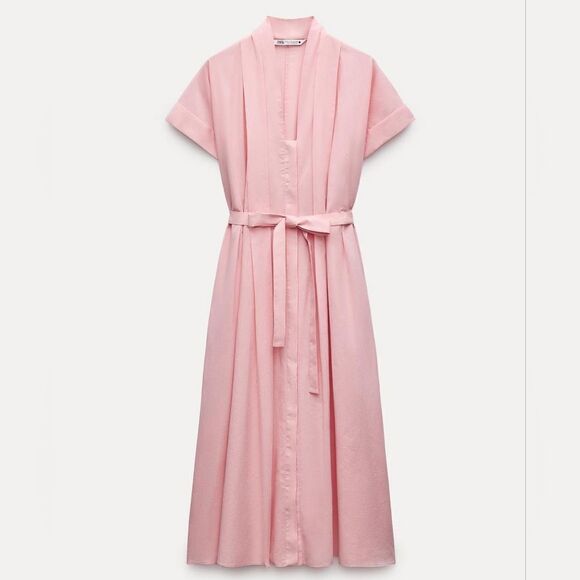 NWTโZARA BELTED SHIRTDRESS ZWโCOLLECTION - Picture 7 of 8